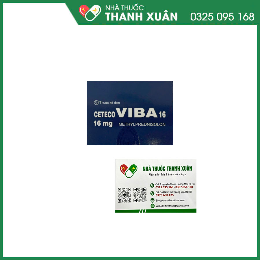 CETECOVIBA 16mg thuốc chống viêm, ức chế miễn dịch và hỗ trợ điều trị một số bệnh viêm, dị ứng, ung thư